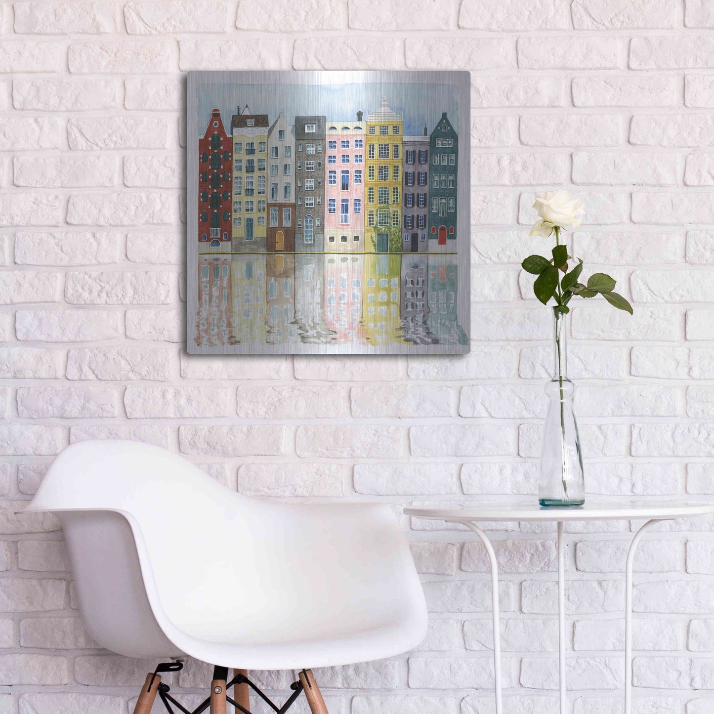 Luxe Metal Art 'Neighborhood II' by Grace Popp, Metal Wall Art,24x24