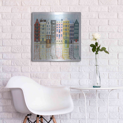Luxe Metal Art 'Neighborhood II' by Grace Popp, Metal Wall Art,24x24