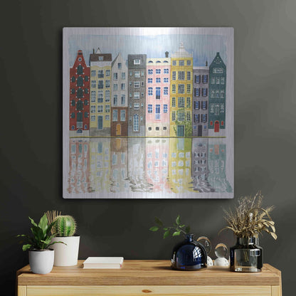 Luxe Metal Art 'Neighborhood II' by Grace Popp, Metal Wall Art,24x24