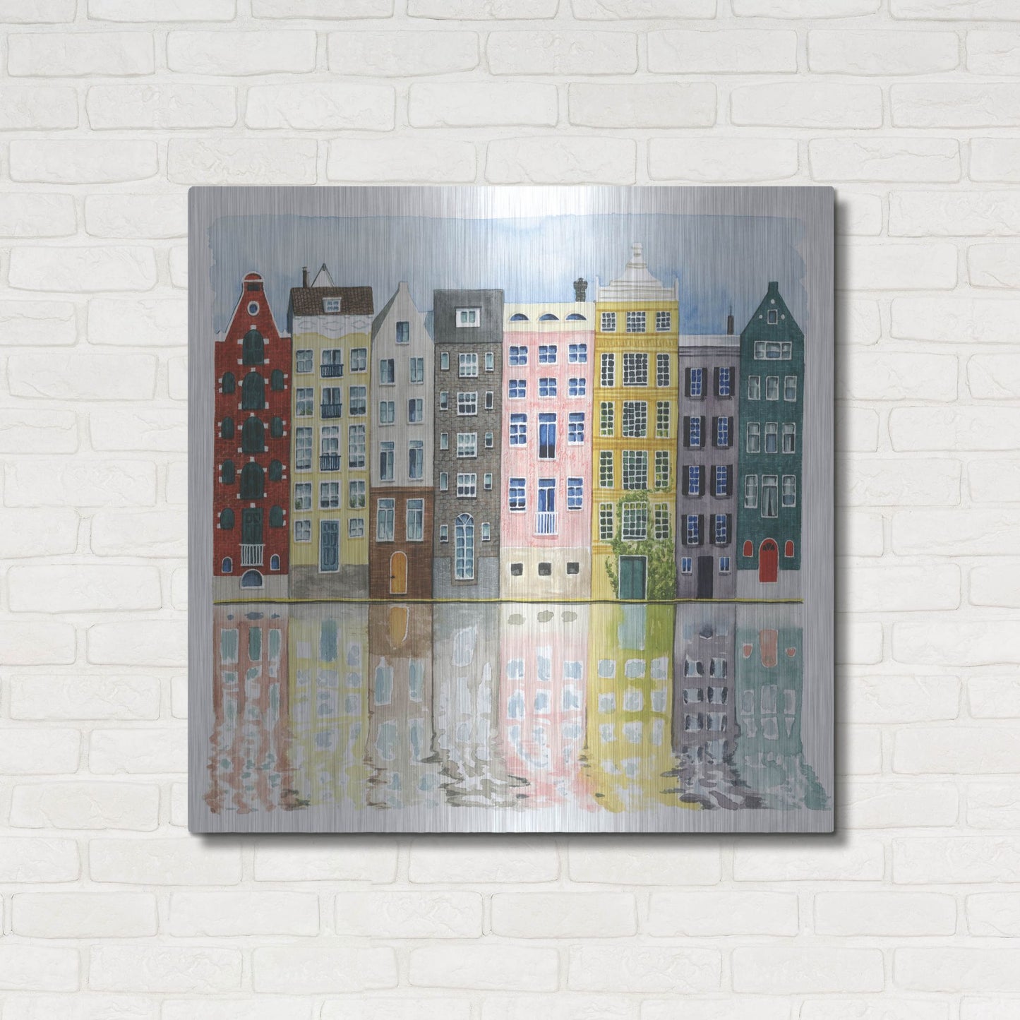 Luxe Metal Art 'Neighborhood II' by Grace Popp, Metal Wall Art,36x36