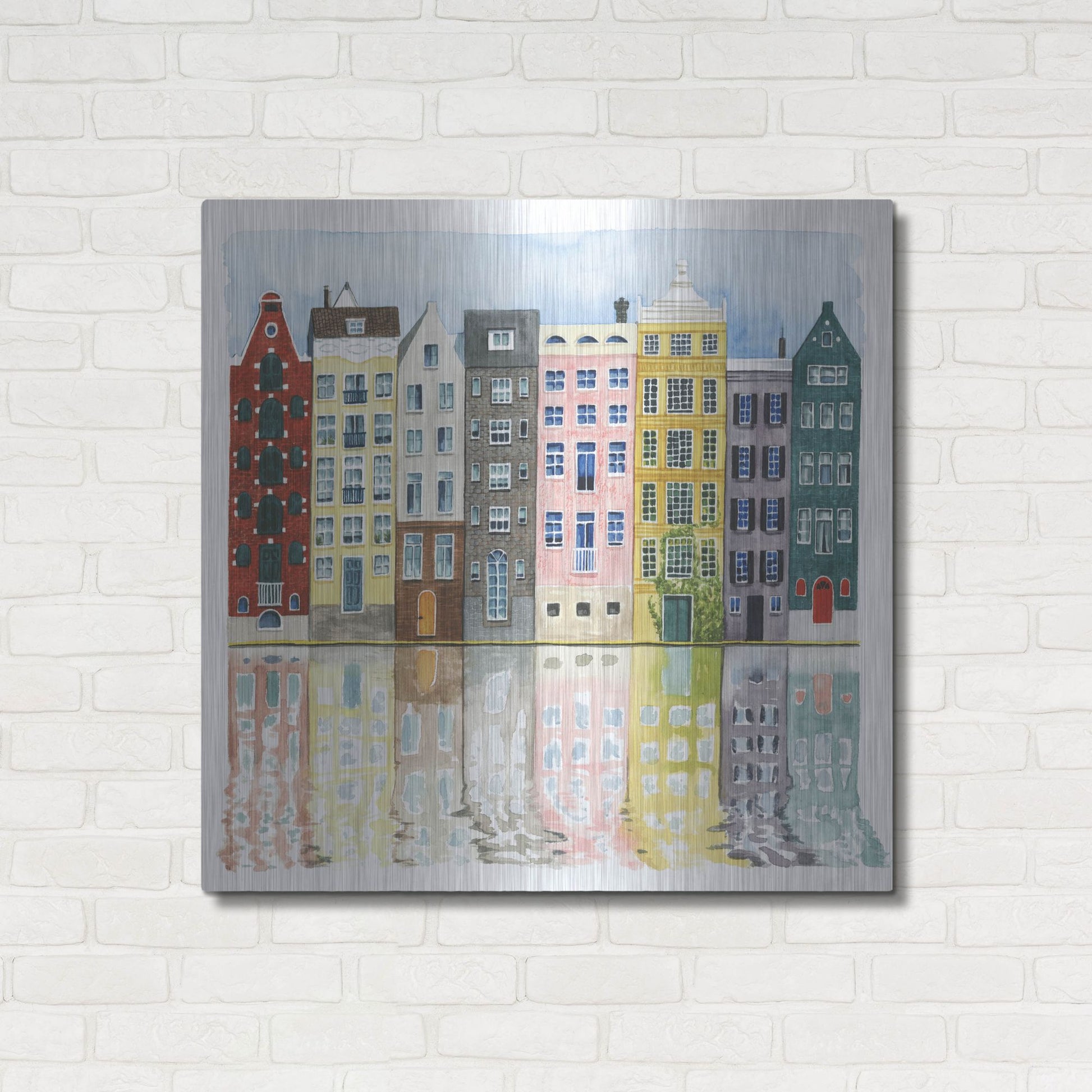 Luxe Metal Art 'Neighborhood II' by Grace Popp, Metal Wall Art,36x36