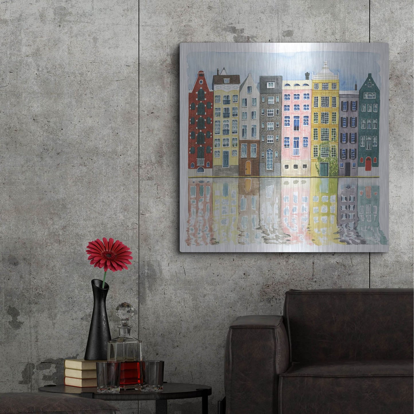 Luxe Metal Art 'Neighborhood II' by Grace Popp, Metal Wall Art,36x36