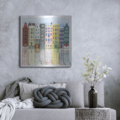 Luxe Metal Art 'Neighborhood II' by Grace Popp, Metal Wall Art,36x36