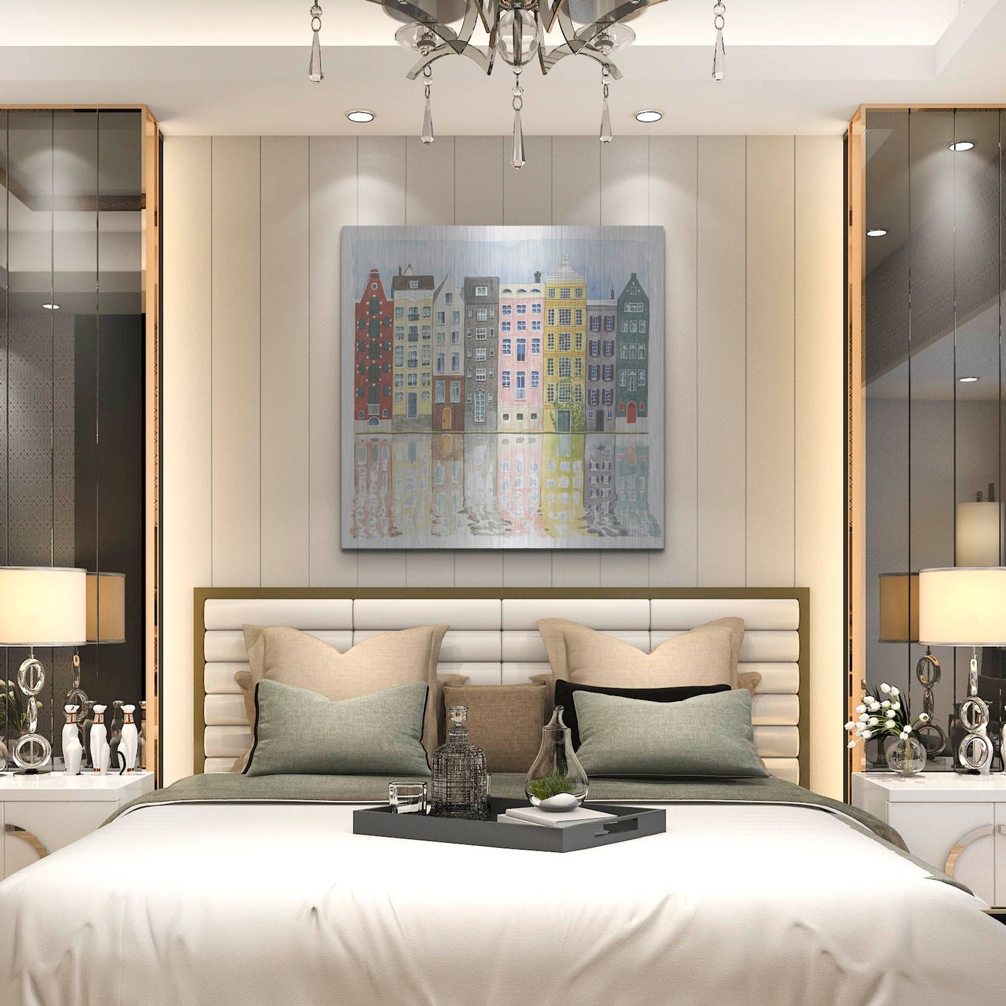 Luxe Metal Art 'Neighborhood II' by Grace Popp, Metal Wall Art,36x36