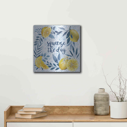 Luxe Metal Art 'Citrus Sayings II' by Grace Popp, Metal Wall Art,12x12