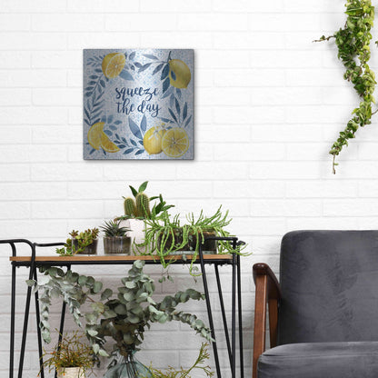 Luxe Metal Art 'Citrus Sayings II' by Grace Popp, Metal Wall Art,12x12