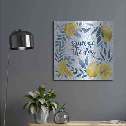 Luxe Metal Art 'Citrus Sayings II' by Grace Popp, Metal Wall Art,24x24