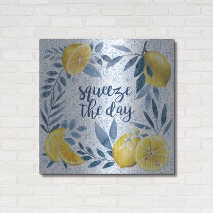 Luxe Metal Art 'Citrus Sayings II' by Grace Popp, Metal Wall Art,36x36