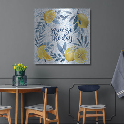 Luxe Metal Art 'Citrus Sayings II' by Grace Popp, Metal Wall Art,36x36