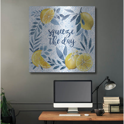 Luxe Metal Art 'Citrus Sayings II' by Grace Popp, Metal Wall Art,36x36