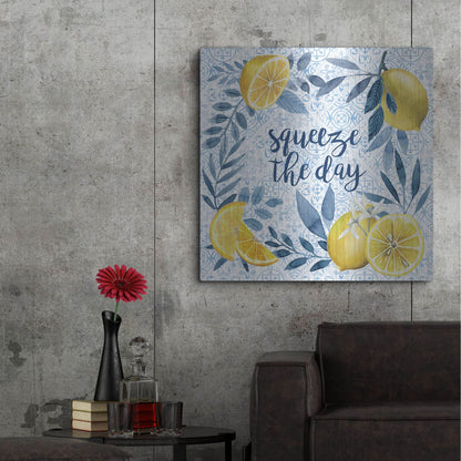 Luxe Metal Art 'Citrus Sayings II' by Grace Popp, Metal Wall Art,36x36