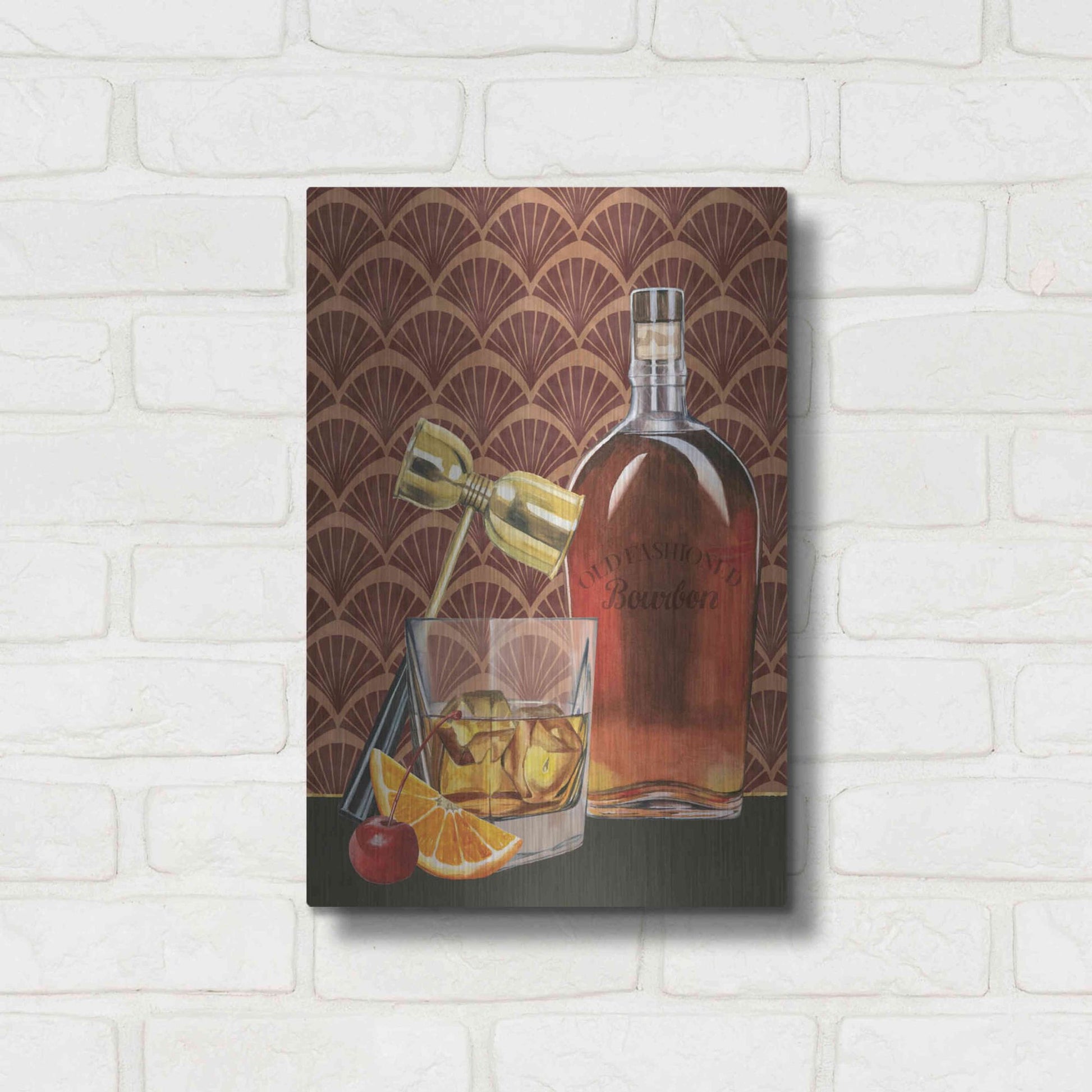 Luxe Metal Art 'Bar Gatsby II' by Grace Popp, Metal Wall Art,12x16