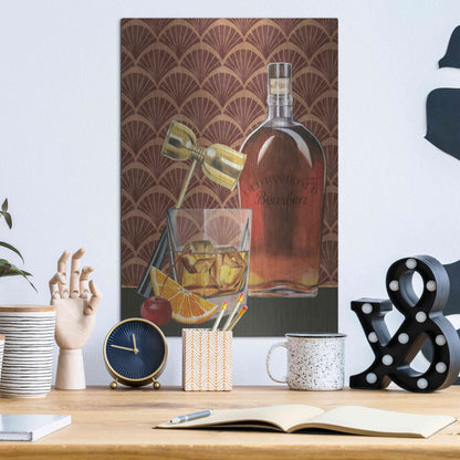 Luxe Metal Art 'Bar Gatsby II' by Grace Popp, Metal Wall Art,12x16