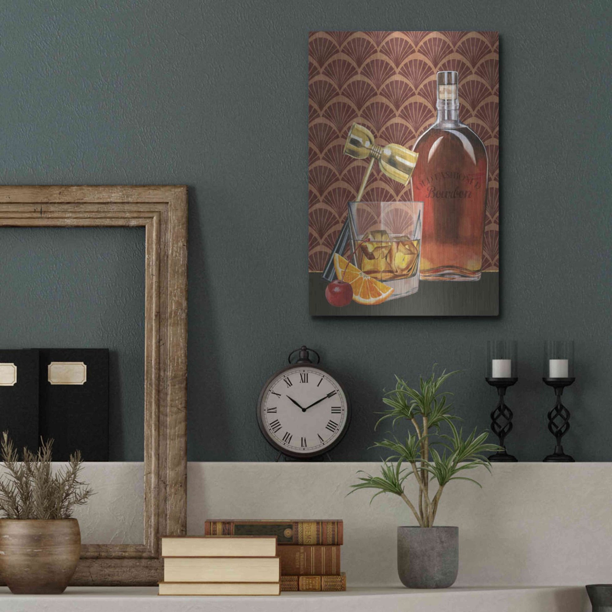 Luxe Metal Art 'Bar Gatsby II' by Grace Popp, Metal Wall Art,12x16