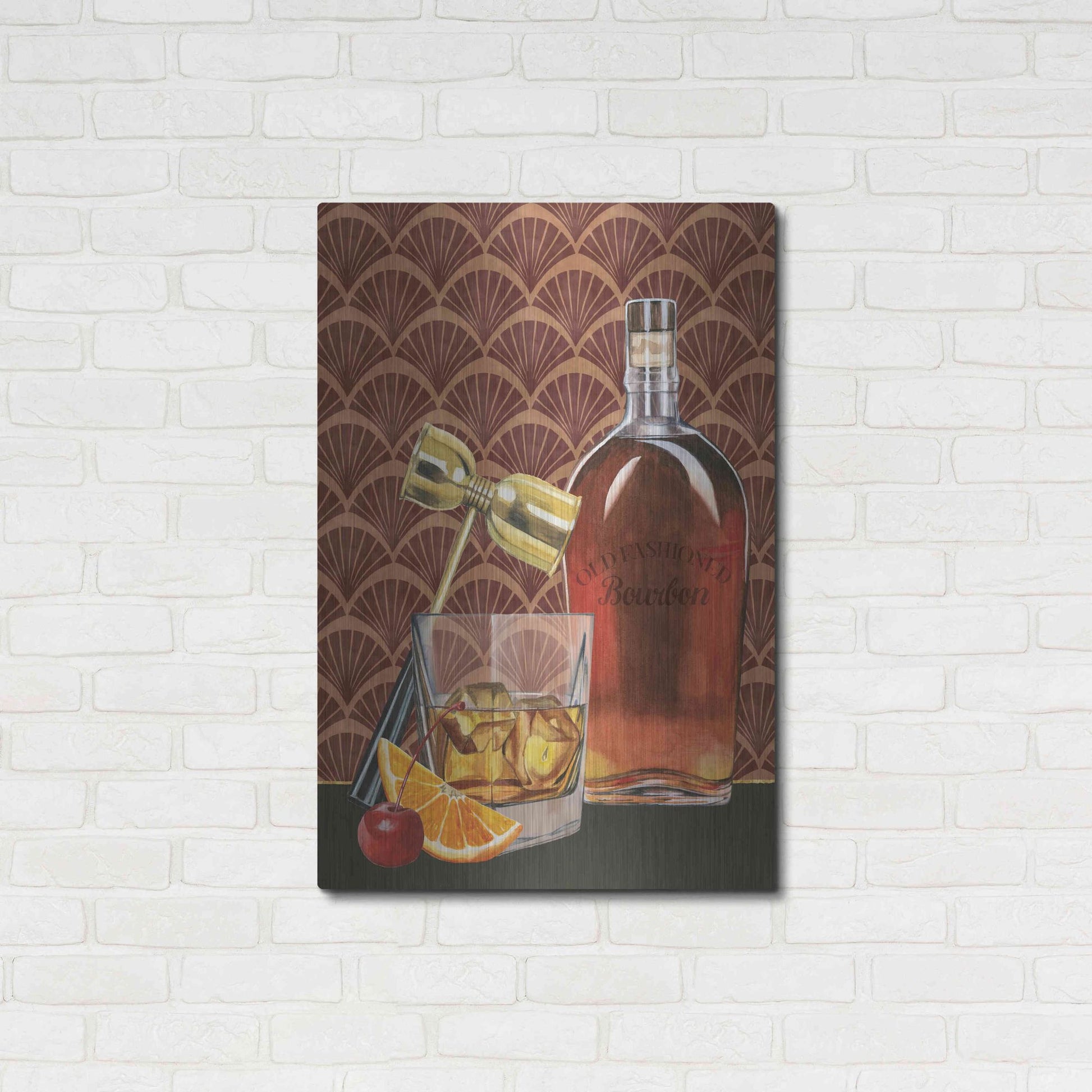 Luxe Metal Art 'Bar Gatsby II' by Grace Popp, Metal Wall Art,24x36