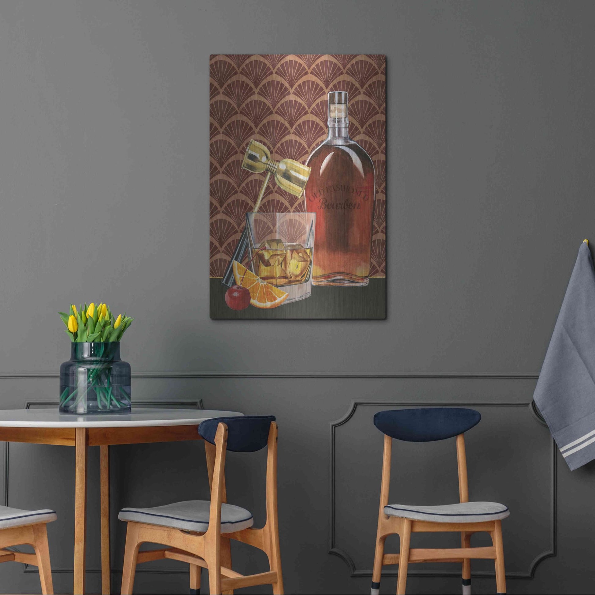 Luxe Metal Art 'Bar Gatsby II' by Grace Popp, Metal Wall Art,24x36