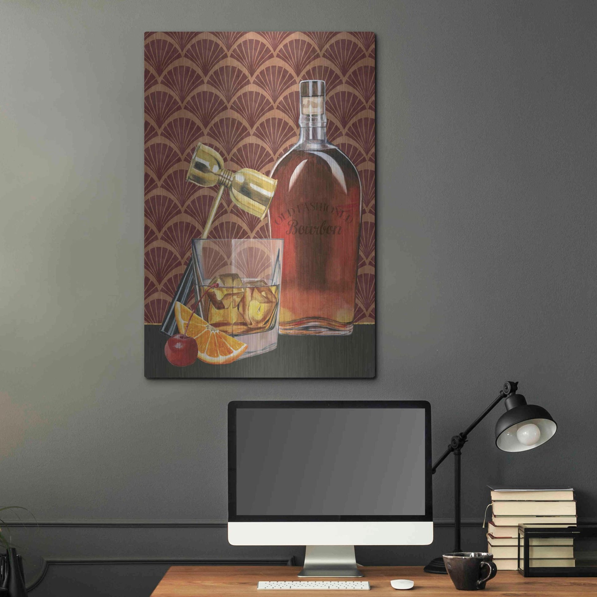 Luxe Metal Art 'Bar Gatsby II' by Grace Popp, Metal Wall Art,24x36