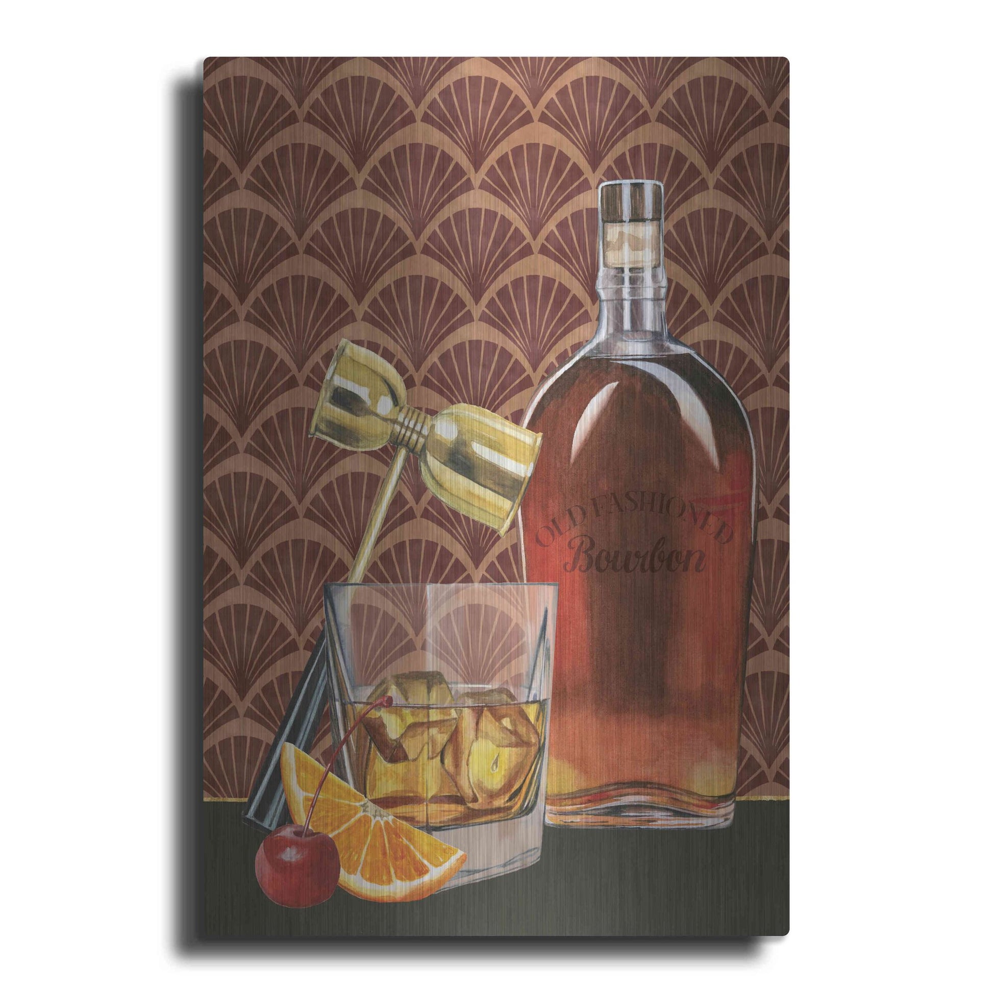Luxe Metal Art 'Bar Gatsby II' by Grace Popp, Metal Wall Art