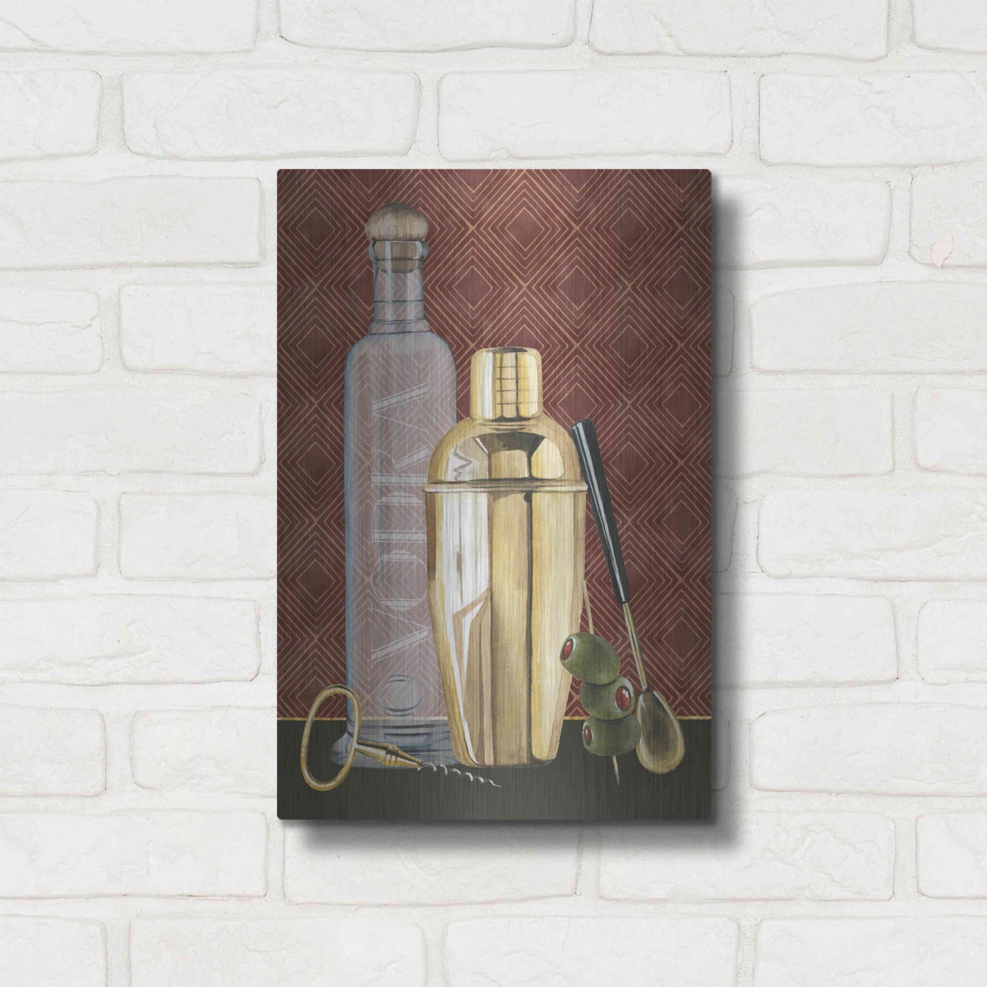 Luxe Metal Art 'Bar Gatsby I' by Grace Popp, Metal Wall Art,12x16