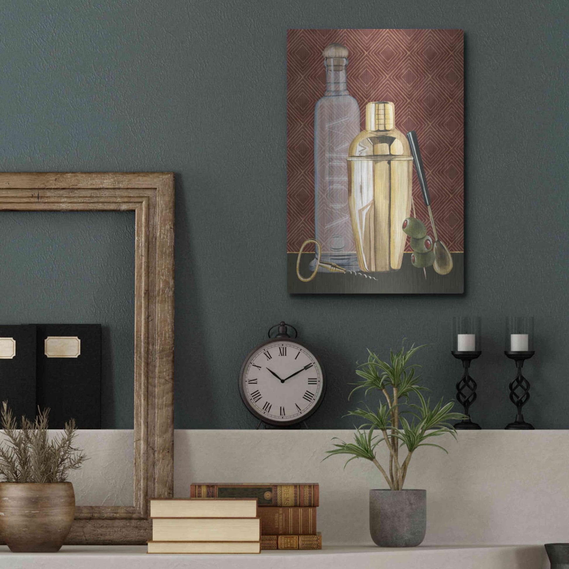 Luxe Metal Art 'Bar Gatsby I' by Grace Popp, Metal Wall Art,12x16