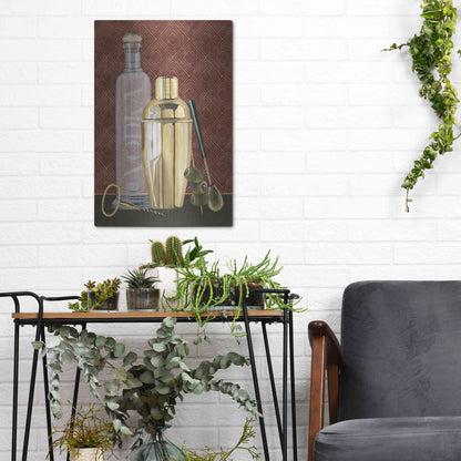 Luxe Metal Art 'Bar Gatsby I' by Grace Popp, Metal Wall Art,12x16