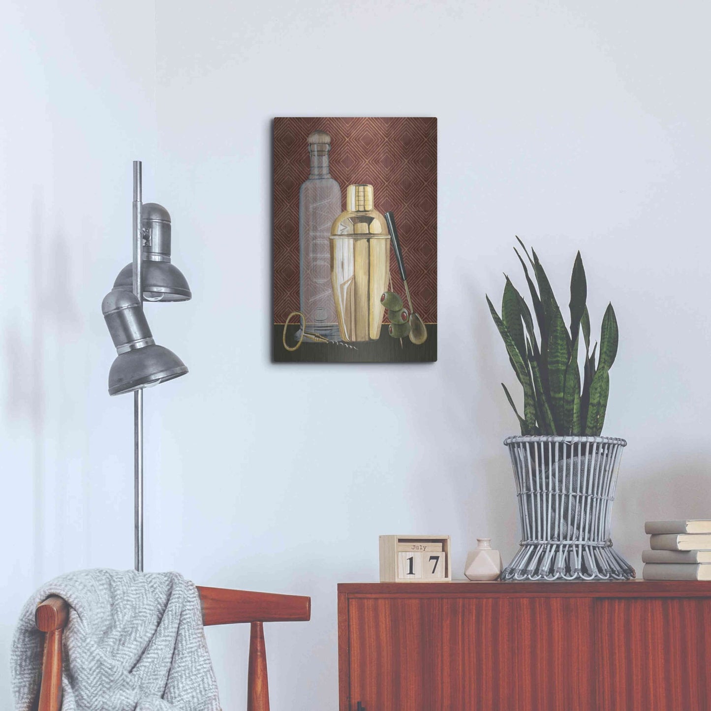 Luxe Metal Art 'Bar Gatsby I' by Grace Popp, Metal Wall Art,16x24