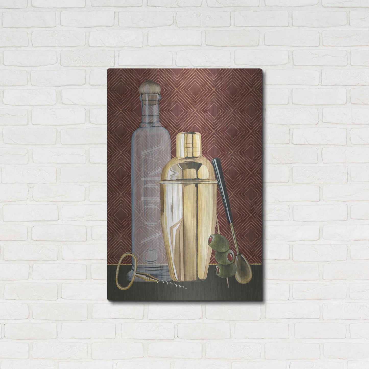 Luxe Metal Art 'Bar Gatsby I' by Grace Popp, Metal Wall Art,24x36