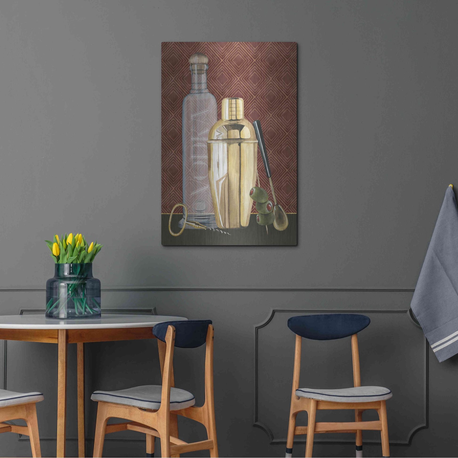 Luxe Metal Art 'Bar Gatsby I' by Grace Popp, Metal Wall Art,24x36