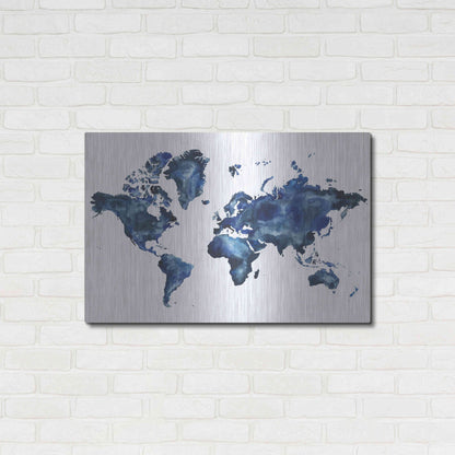 Luxe Metal Art 'Water World I' by Grace Popp, Metal Wall Art,36x24