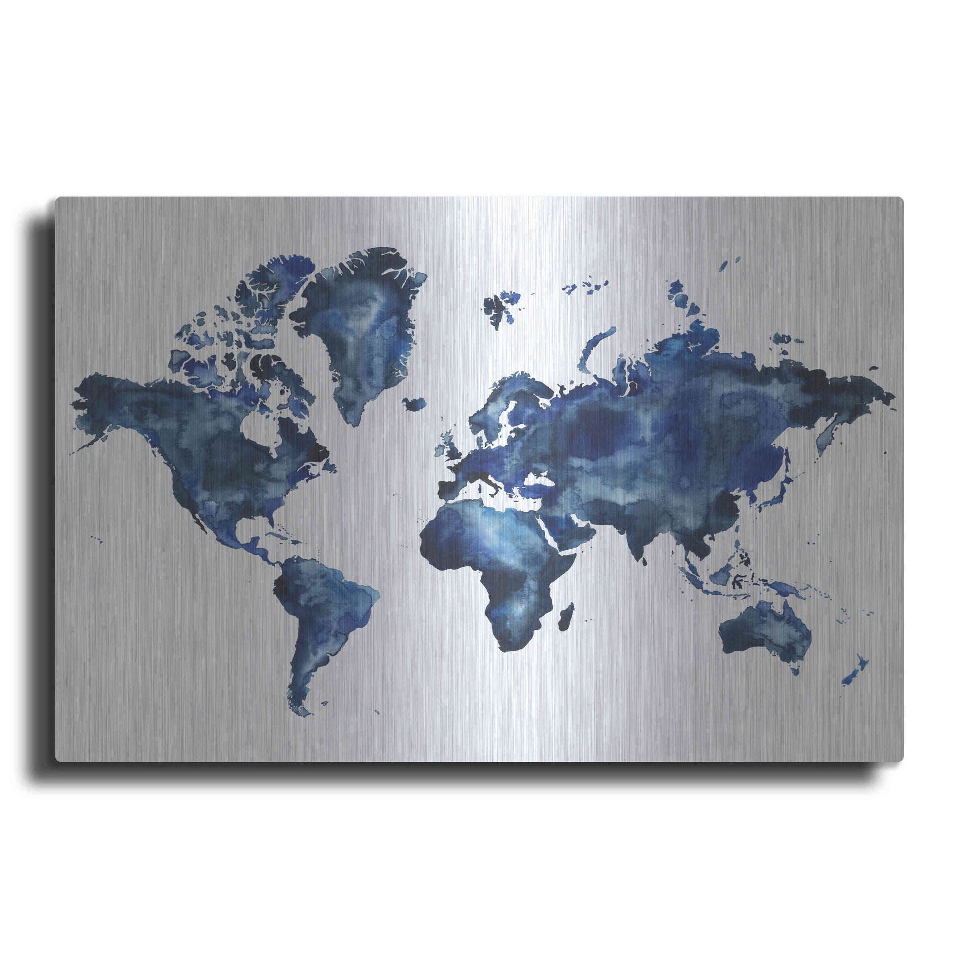 Luxe Metal Art 'Water World I' by Grace Popp, Metal Wall Art