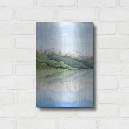 Luxe Metal Art 'Mirror Lake I' by Grace Popp, Metal Wall Art,12x16