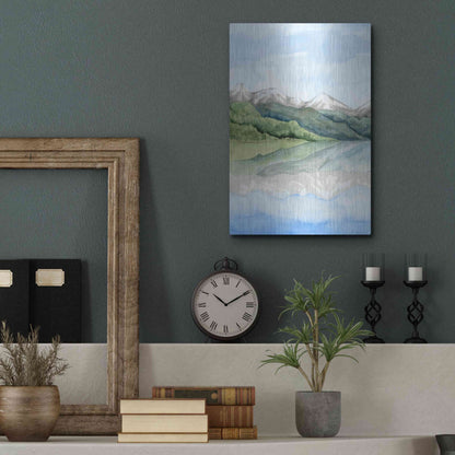 Luxe Metal Art 'Mirror Lake I' by Grace Popp, Metal Wall Art,12x16