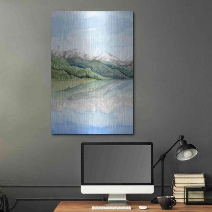 Luxe Metal Art 'Mirror Lake I' by Grace Popp, Metal Wall Art,24x36