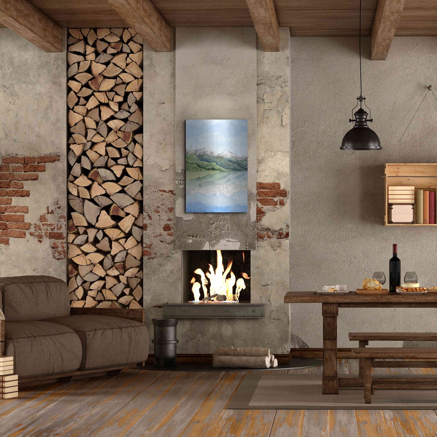 Luxe Metal Art 'Mirror Lake I' by Grace Popp, Metal Wall Art,24x36