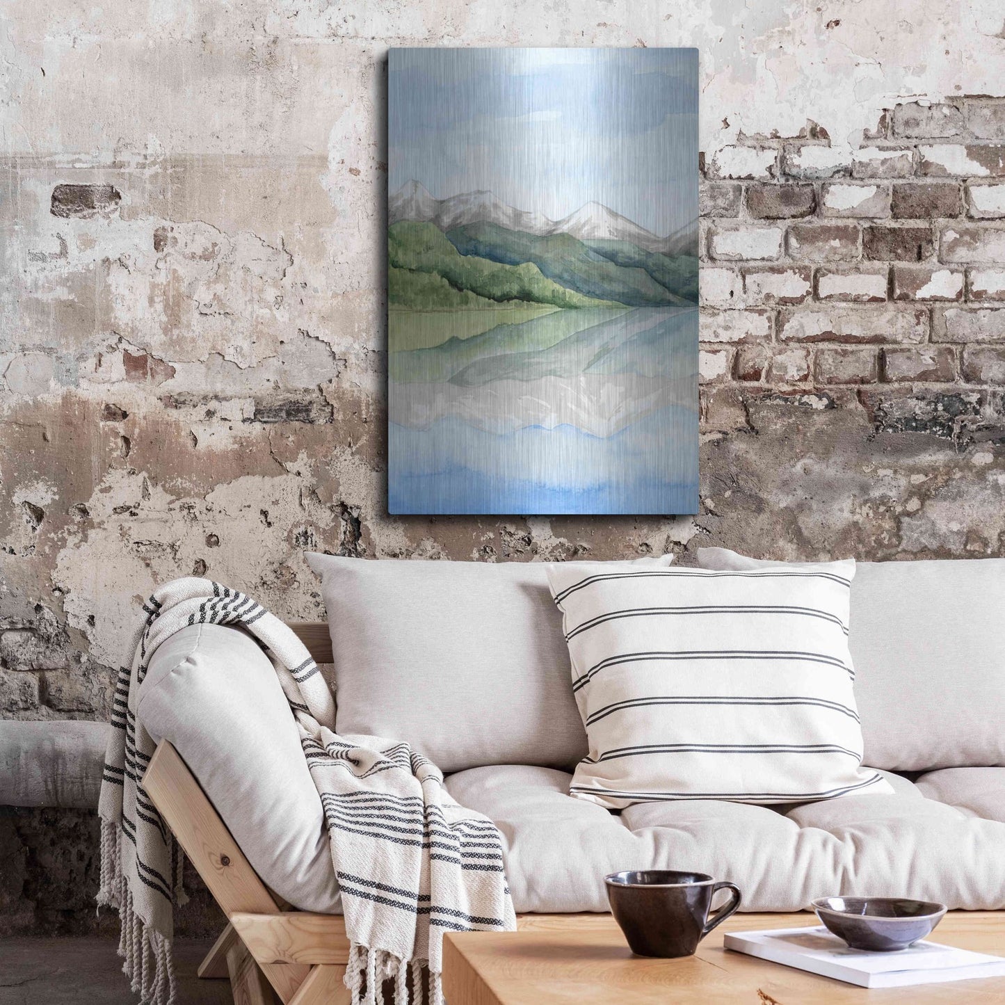 Luxe Metal Art 'Mirror Lake I' by Grace Popp, Metal Wall Art,24x36