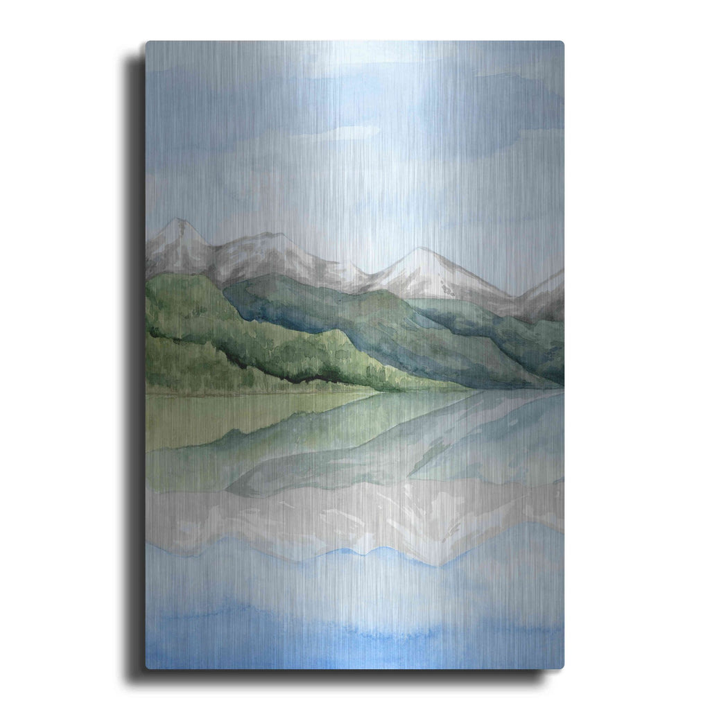 Luxe Metal Art 'Mirror Lake I' by Grace Popp, Metal Wall Art
