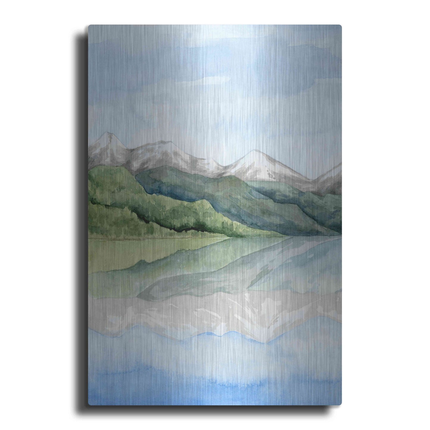 Luxe Metal Art 'Mirror Lake I' by Grace Popp, Metal Wall Art