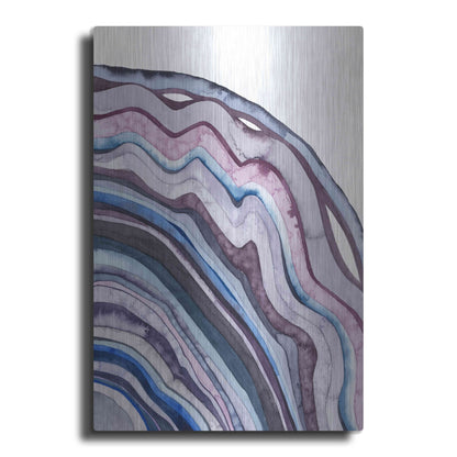 Luxe Metal Art 'Amethyst Agate II' by Grace Popp, Metal Wall Art