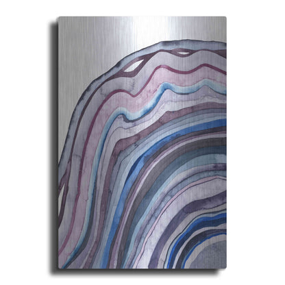 Luxe Metal Art 'Amethyst Agate I' by Grace Popp, Metal Wall Art