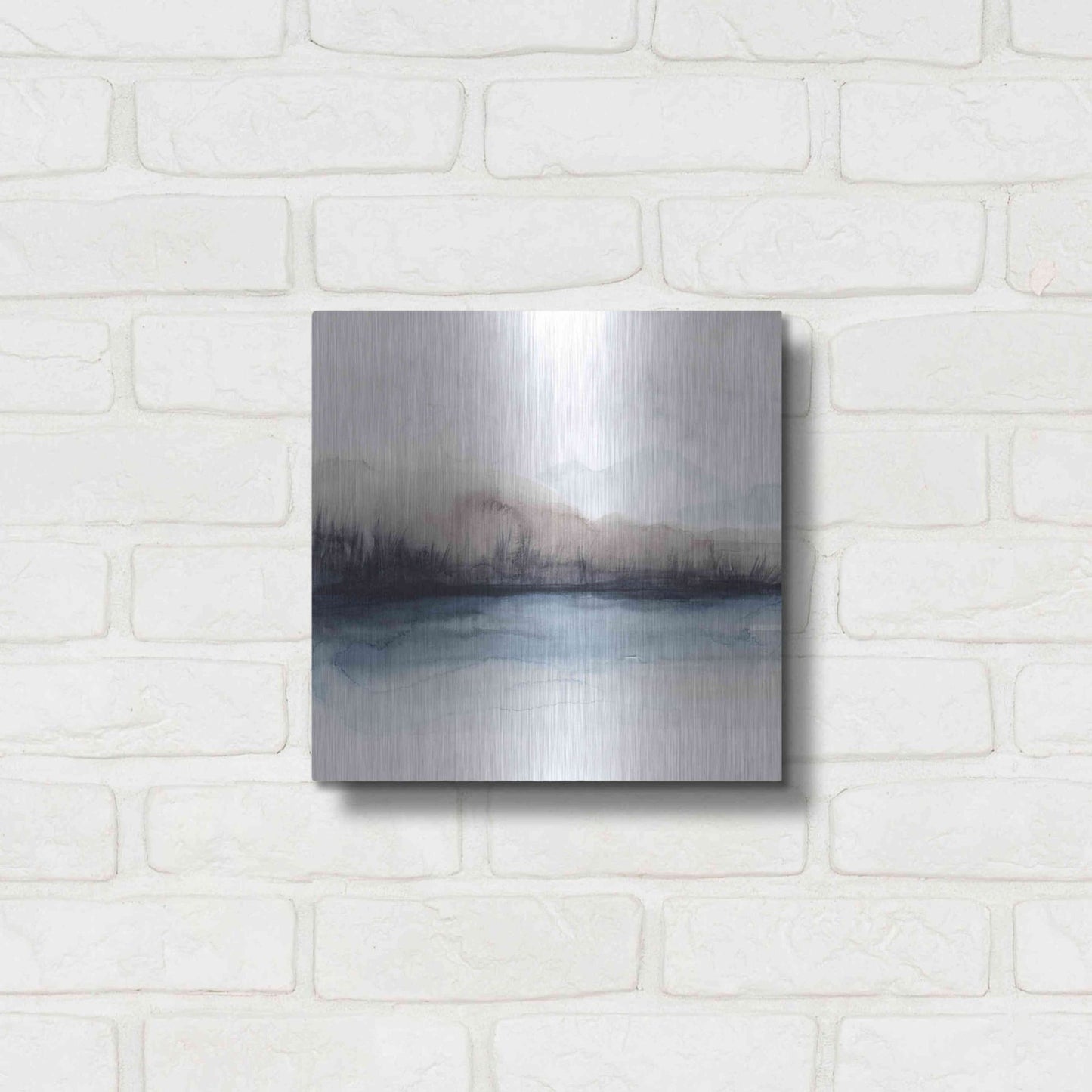 Luxe Metal Art 'Horizon Shadow II' by Grace Popp, Metal Wall Art,12x12