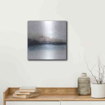 Luxe Metal Art 'Horizon Shadow II' by Grace Popp, Metal Wall Art,12x12