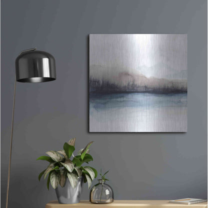 Luxe Metal Art 'Horizon Shadow II' by Grace Popp, Metal Wall Art,24x24
