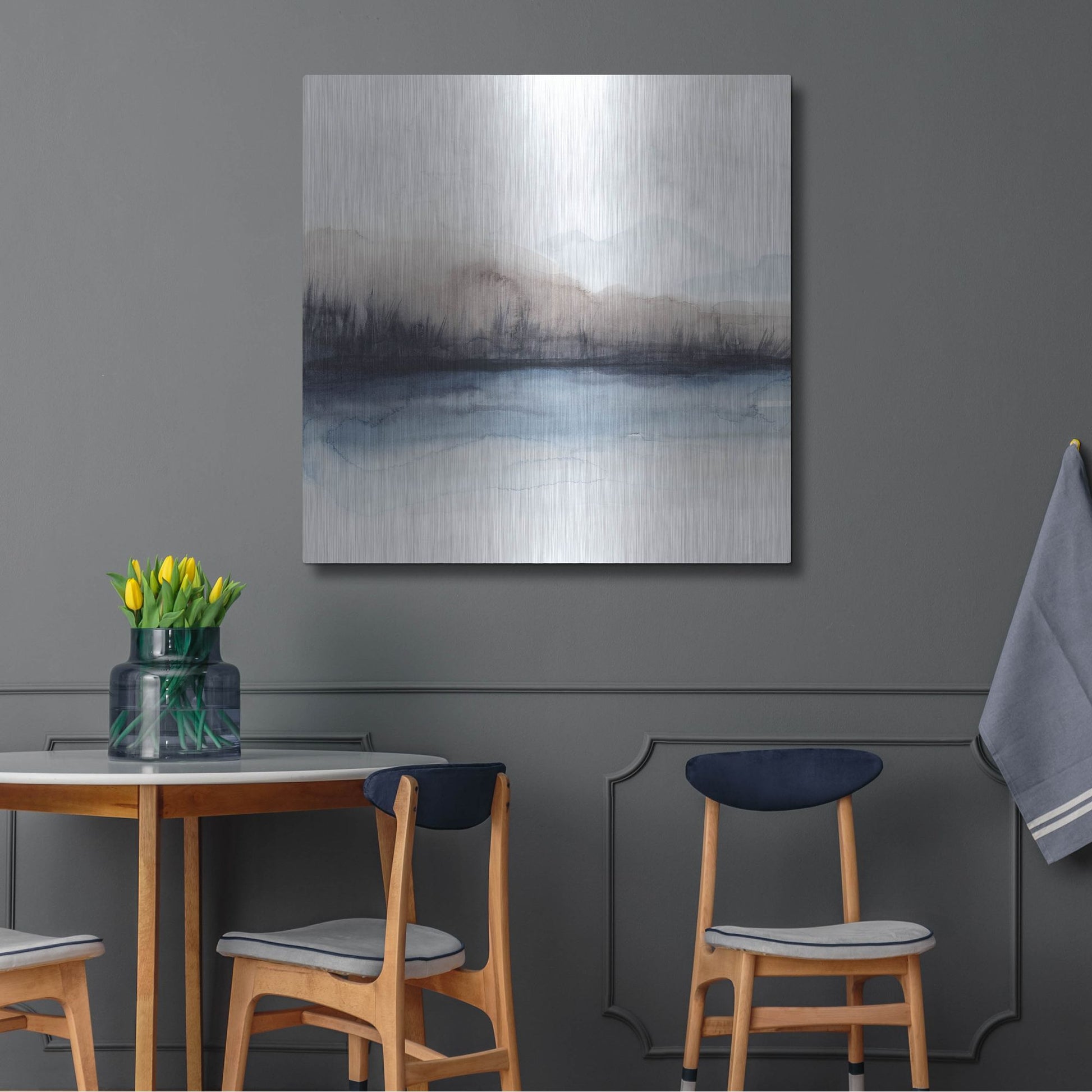 Luxe Metal Art 'Horizon Shadow II' by Grace Popp, Metal Wall Art,36x36
