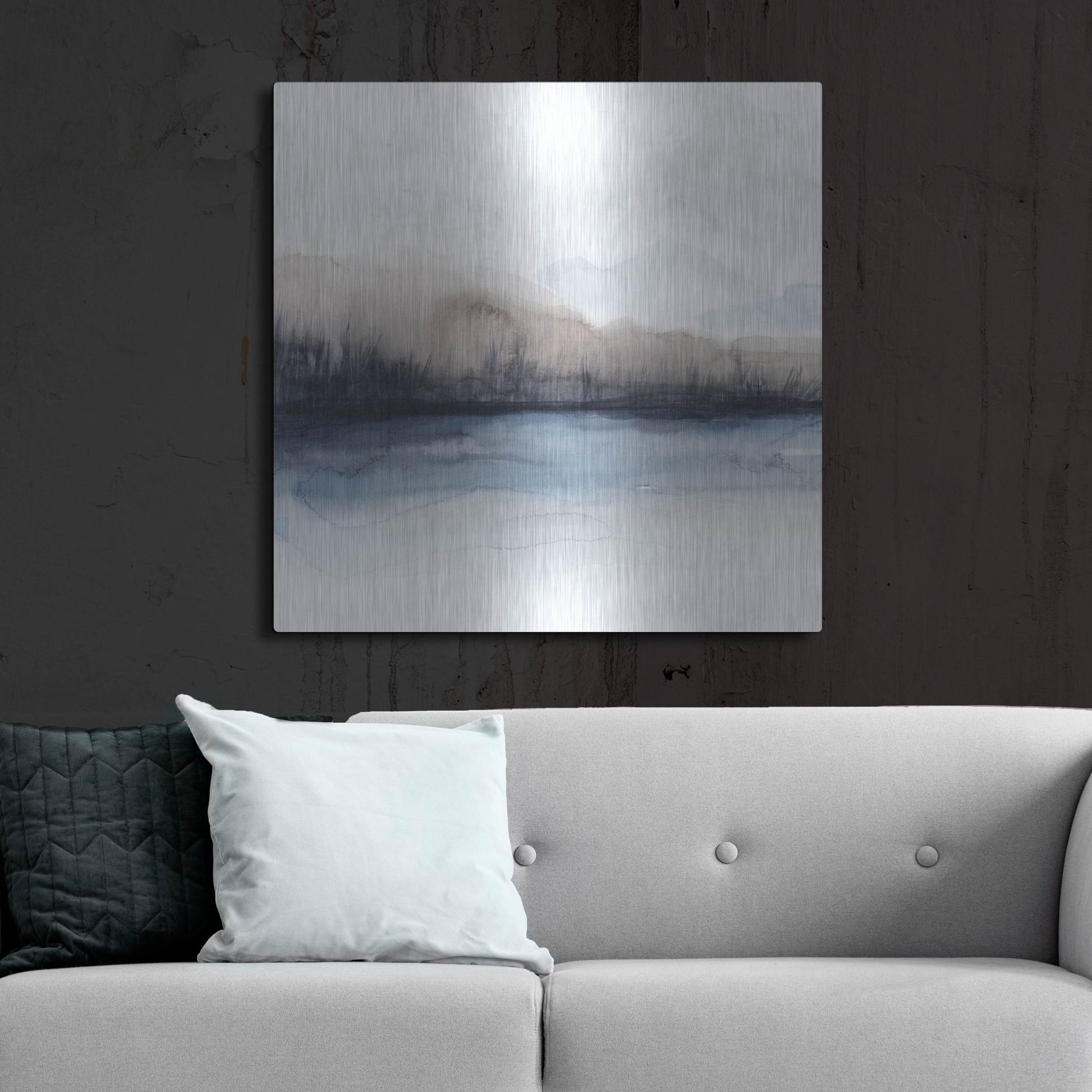 Luxe Metal Art 'Horizon Shadow II' by Grace Popp, Metal Wall Art,36x36