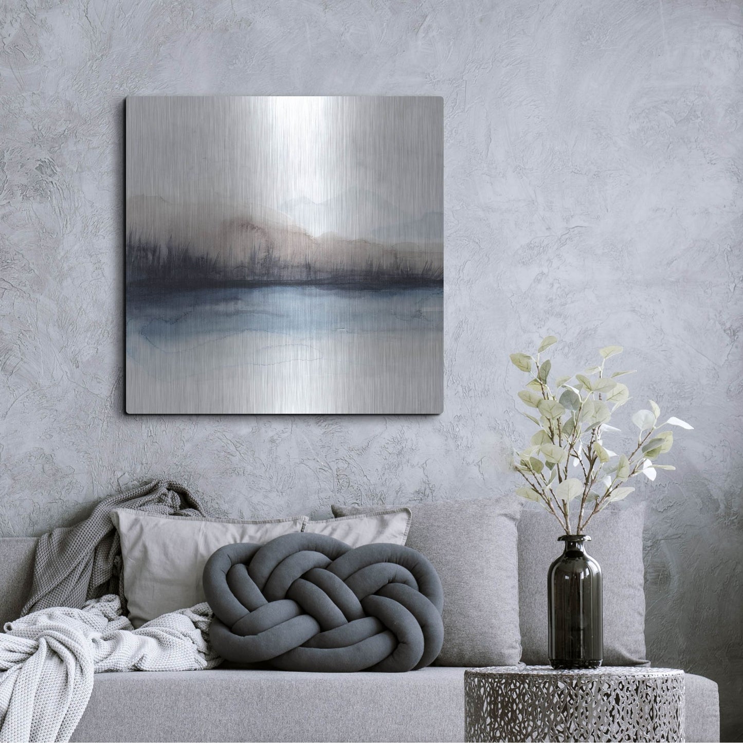 Luxe Metal Art 'Horizon Shadow II' by Grace Popp, Metal Wall Art,36x36