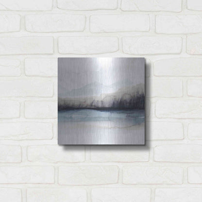 Luxe Metal Art 'Horizon Shadow I' by Grace Popp, Metal Wall Art,12x12