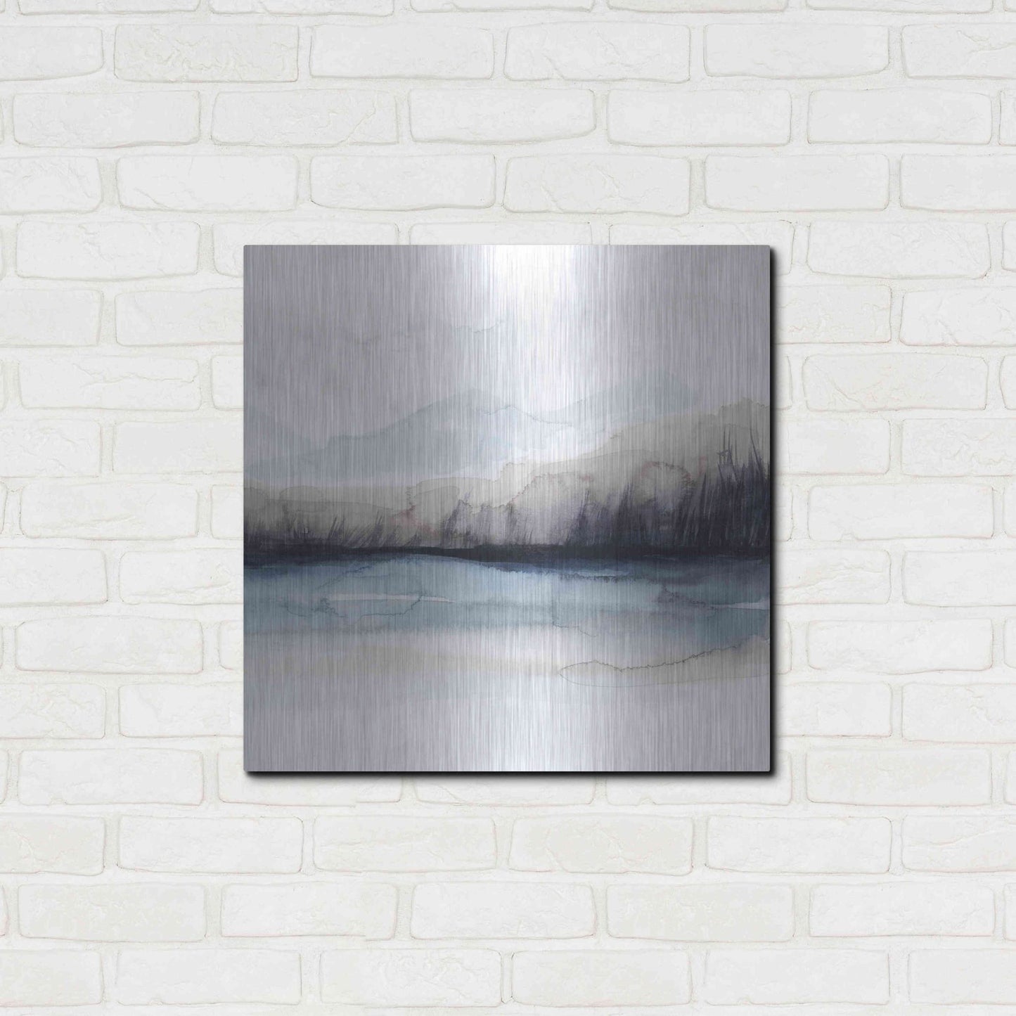 Luxe Metal Art 'Horizon Shadow I' by Grace Popp, Metal Wall Art,24x24