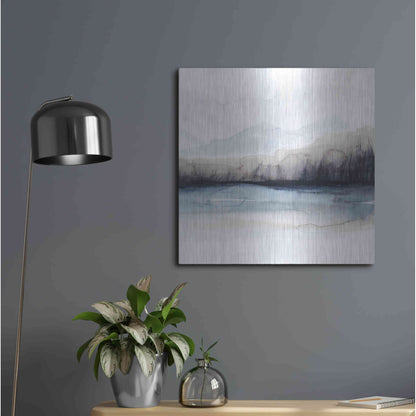 Luxe Metal Art 'Horizon Shadow I' by Grace Popp, Metal Wall Art,24x24