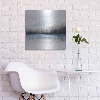 Luxe Metal Art 'Horizon Shadow I' by Grace Popp, Metal Wall Art,24x24