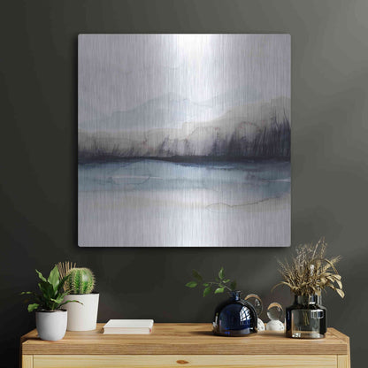 Luxe Metal Art 'Horizon Shadow I' by Grace Popp, Metal Wall Art,24x24